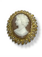 Broche Mandile 1922 Femme Cammei antichi in Argent Conchiglia 2MSPCM37